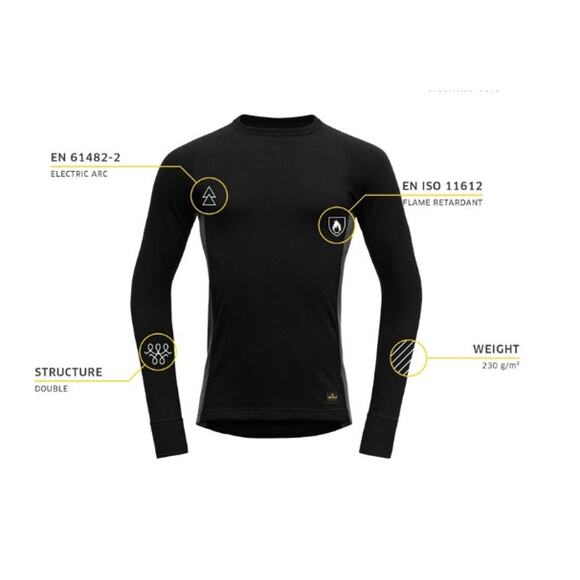 New NWT Devold Black Wool Underwear Base Layer Size Large Fire Resistant - Picture 2 of 10